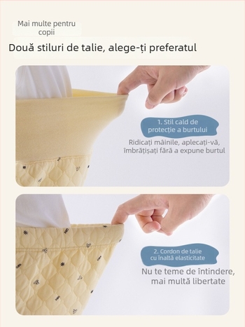 Pantaloni bebeluși din bumbac, cu deschidere la crotch, 100% bumbac, Siguranță Clasa A, Unisex, Toamnă–Iarnă