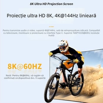 Cablu de date din fibră Type-C, 10Gbps, afișaj 8K60Hz, încărcare rapidă PD 100W, lungime 1–30 m