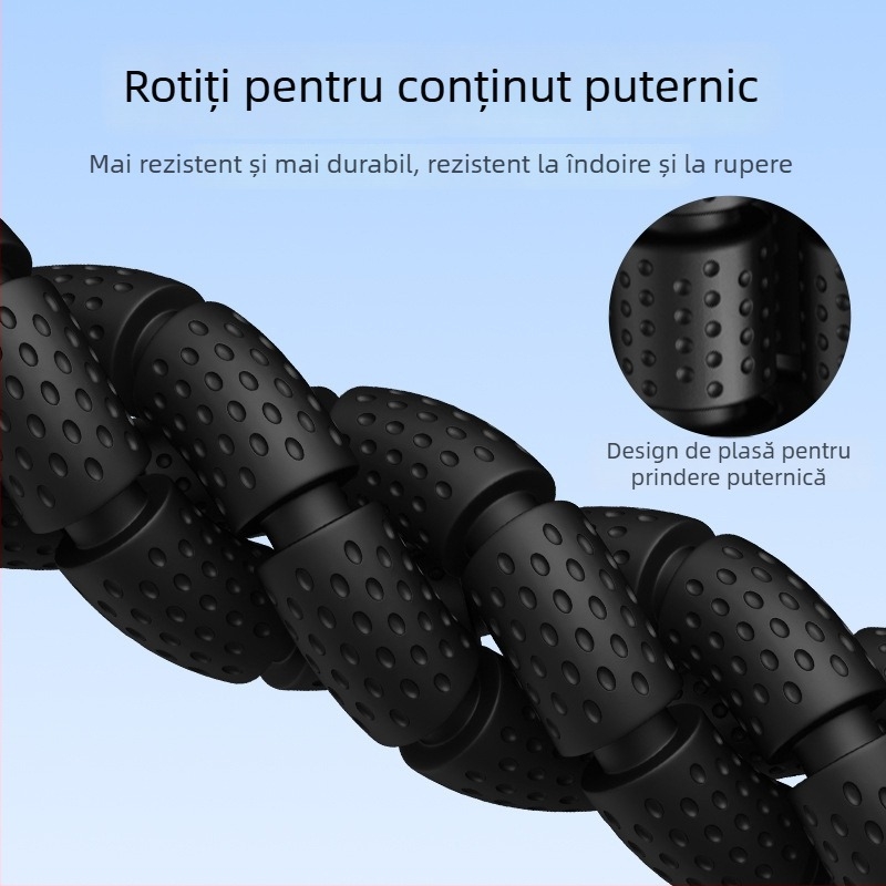 Suport pentru telefon cu trepied flexibil și Bluetooth, pentru GoPro și DJI Osmo – compatibil universal, materiale ABS/silicon/ aluminiu 5053