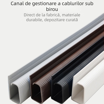 Canal PVC pentru birou — montaj pe suprafață, fără găuri, din plastic (fără găuri; montaj pe suprafață; plastic)