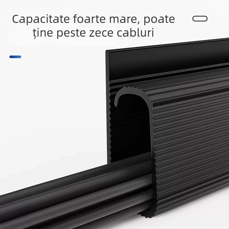 Canal PVC pentru birou — montaj pe suprafață, fără găuri, din plastic (fără găuri; montaj pe suprafață; plastic)