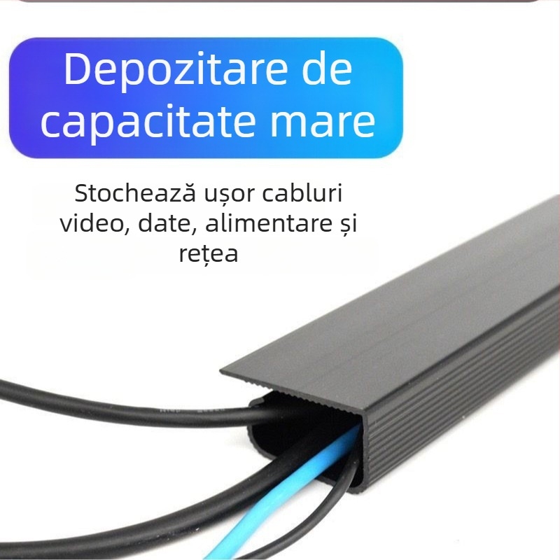 Canal PVC pentru birou — montaj pe suprafață, fără găuri, din plastic (fără găuri; montaj pe suprafață; plastic)