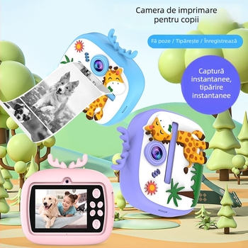 Cameră pentru copii Am300 cu stocare TF, ecran LCD 2.4-inch, interpolare 2400w, baterie 1300mAh, carcasă ABS