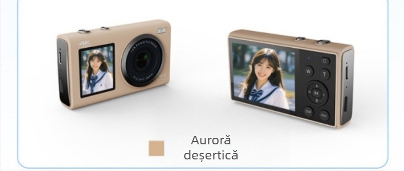 Dv80j Cameră digitală cu card — Senzor CCD 24MP, Zoom optic 16x, Rezoluție max. 4320×3240, Ecran LCD 2.8-inch, 64GB memorie internă