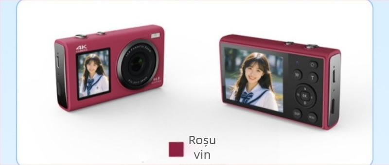 Dv80j Cameră digitală cu card — Senzor CCD 24MP, Zoom optic 16x, Rezoluție max. 4320×3240, Ecran LCD 2.8-inch, 64GB memorie internă