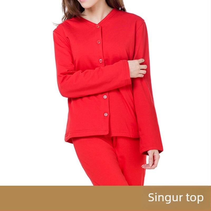Geacă din bumbac cu umplutură din mătase Mulberry, jachetă cu mâneci lungi și pantaloni cu imprimeu floral; set pantaloni cu căptușeală groasă, pentru femei adulte, guler în formă de U, îmbrăcare interioară caldă, stil național