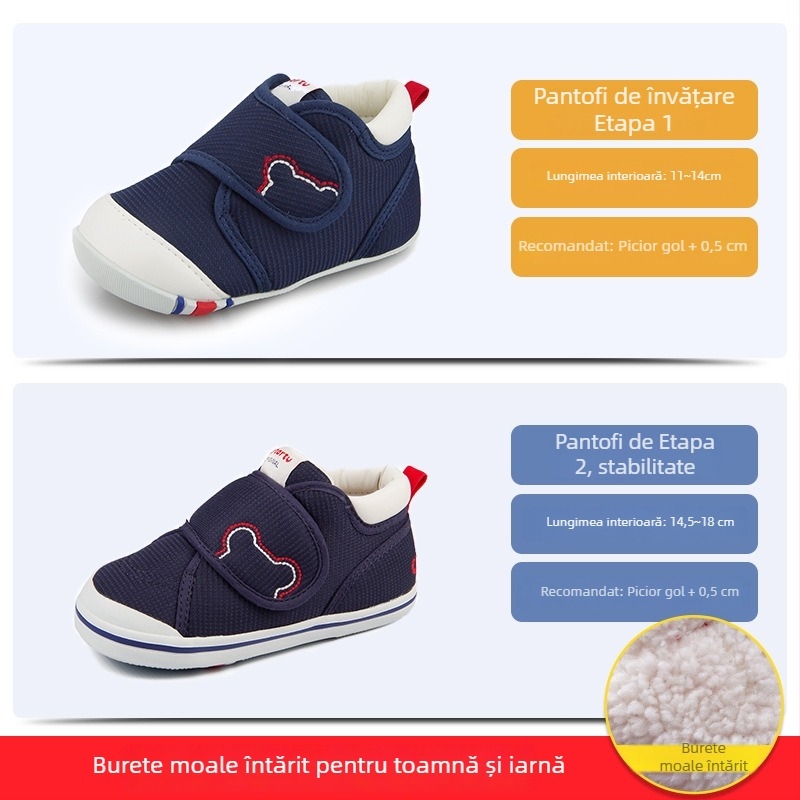 Pantofi Rabbit pentru copii mici — exterior din plasă, închidere Velcro, respirabili, antiderapant, rezistenți la uzură