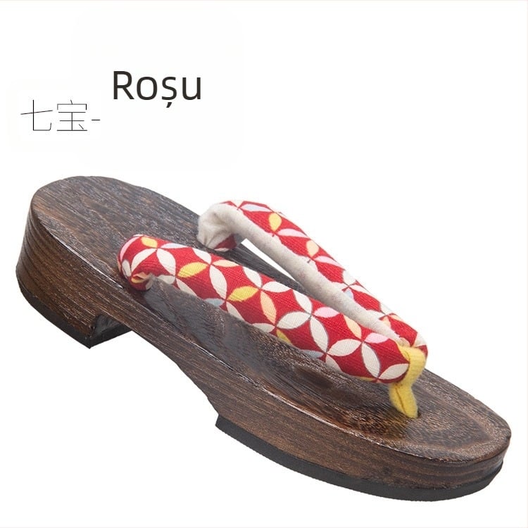 Geta din lemn pentru copii, pentru fete, asortate cu kimono sau yukata — încălțăminte în stil anime