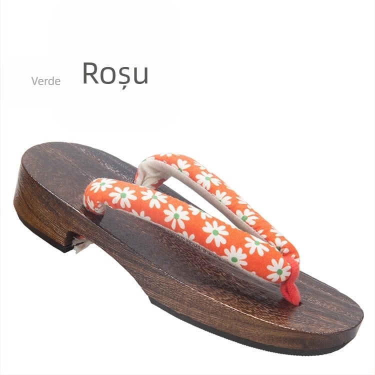 Geta din lemn pentru copii, pentru fete, asortate cu kimono sau yukata — încălțăminte în stil anime