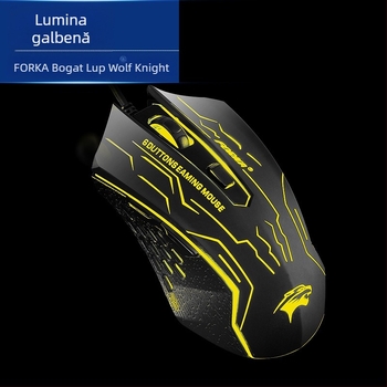 Wealth Wolf Rider mouse optic cu fir, 2500 DPI, 6 butoane, USB, cablu 1,4 m