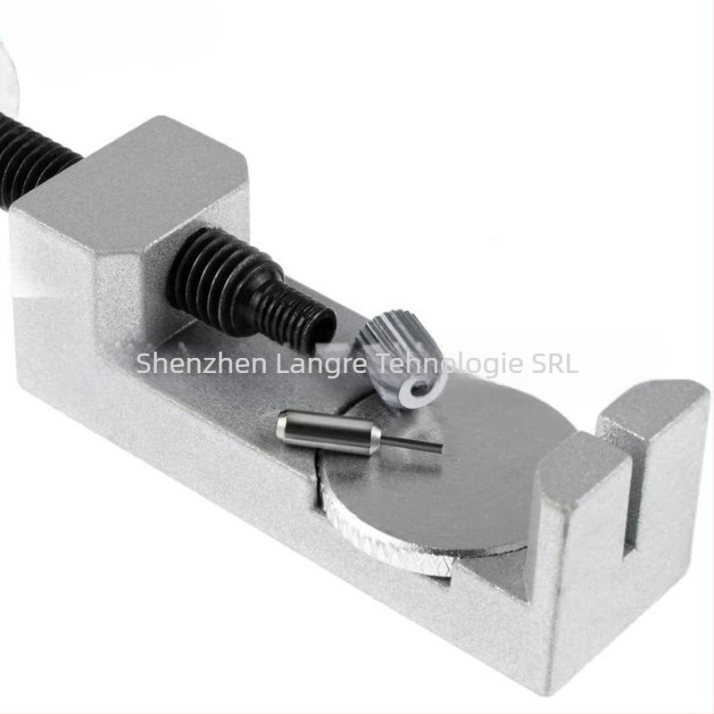 Unealtă metalică pentru repararea ceasurilor, cu înălțime reglabilă, pentru demontarea și reglarea curelelor