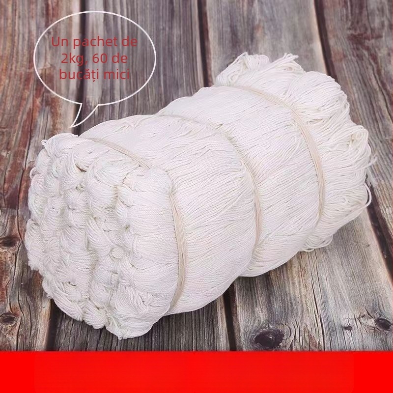Frânghie din bumbac împletite, corzi decorative lucrate manual pentru textile și mănuși
