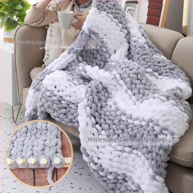 Instrument din lemn pentru tricotat DIY – bețișor scurt cu cap simplu pentru lână, pentru prosoape și goblenuri, stil minimalist, de agățat