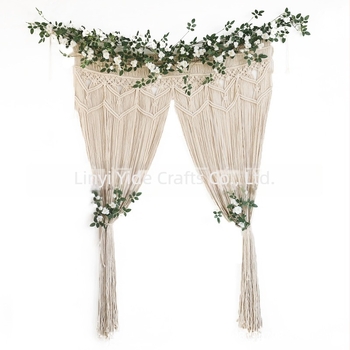 Tapiserie pentru ușă și separator de cameră; bumbac țesut manual, model în dungi, stil clasic chinezesc; cod produs 1141