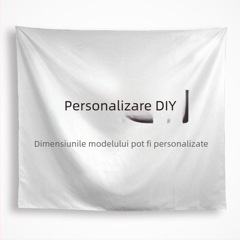 Tapiserie din amestec de in pentru dormitor, stil modern minimalist, țesut mecanic, model floral/frunze, formă dreptunghiulară