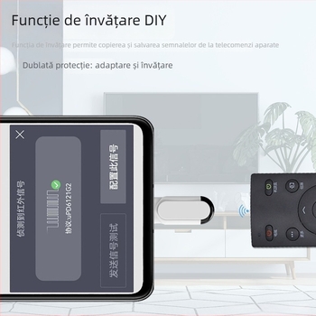 R-05 Telecomandă infraroșu pentru smartphone cu funcție de învățare — Interfață Type-C/Micro-USB/Lightning; Rază 5–12 m; Compatibil Android/iOS