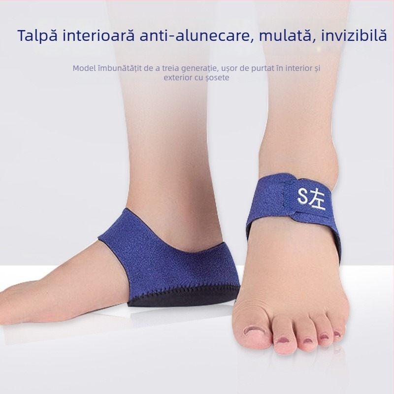 Manșon din silicon pentru călcâi cu Velcro, gel protector anti-crăpături