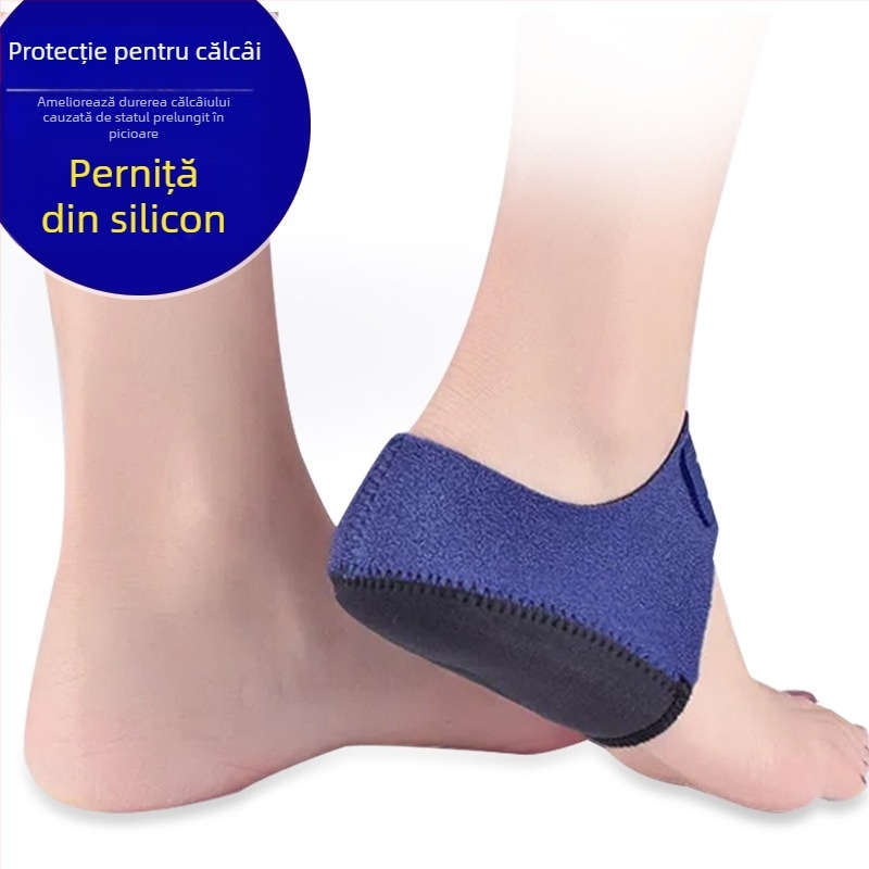 Manșon din silicon pentru călcâi cu Velcro, gel protector anti-crăpături