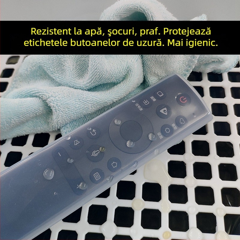 Husă din silicon pentru telecomandă Hisense CRF5A60, cu acoperire completă, transparentă, stil minimalist modern
