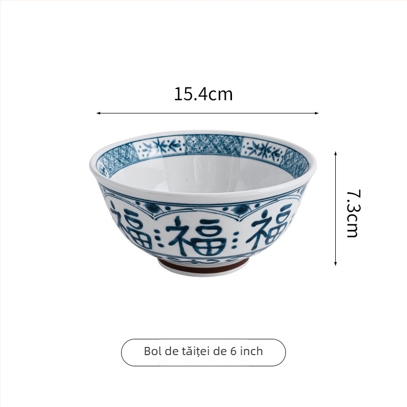 Set ceramic boluri și farfurii, sub glazură, formă rotundă, compatibil cu cuptorul cu microunde