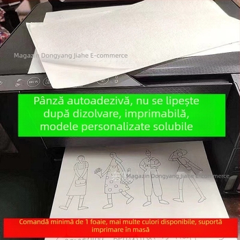 Yuori hârtie transfer imprimabilă autoadezivă pentru broderie, cu substrat solubil în apă și hârtie solubilă în apă pentru broderie la cruce