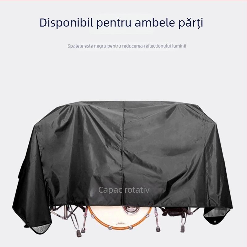 Capac de protecție împotriva prafului pentru seturi de tobă și instrumente electronice — impermeabil, UV-împotriva și praf; material Oxford 420D, fibră de poliester, personalizabil