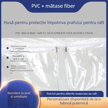 Capac de protecție din PVC pentru rafturi – protecție împotriva prafului, impermeabil, rezistent la ulei, anticstatic, pentru depozite