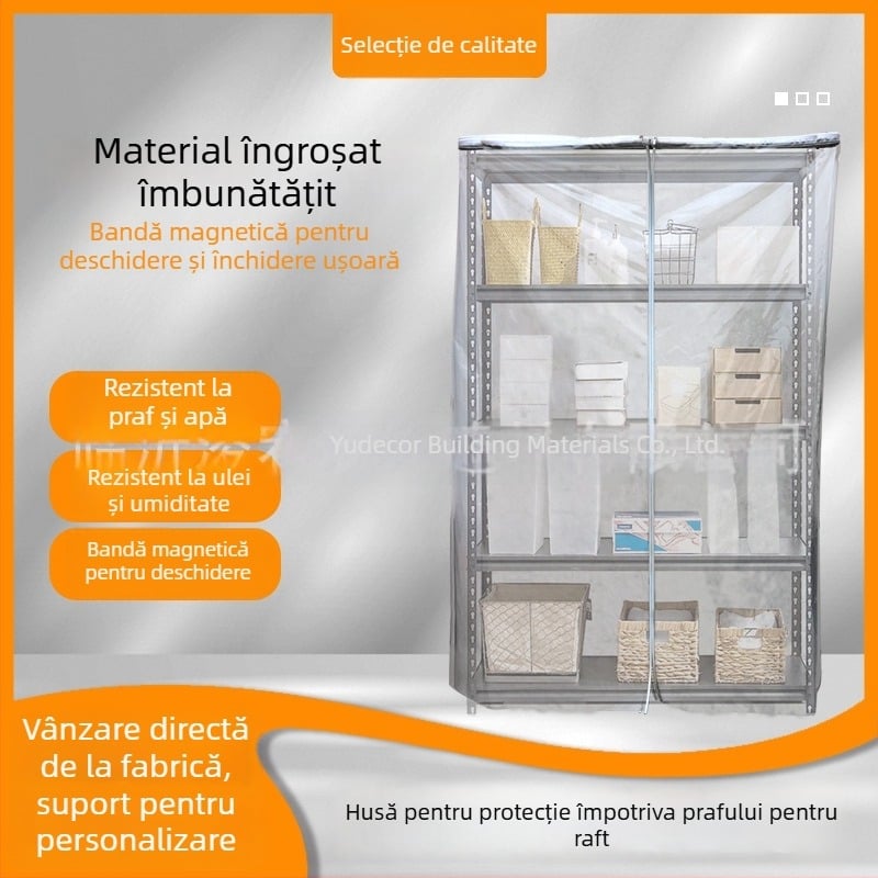 Capac de protecție din PVC pentru rafturi – protecție împotriva prafului, impermeabil, rezistent la ulei, anticstatic, pentru depozite