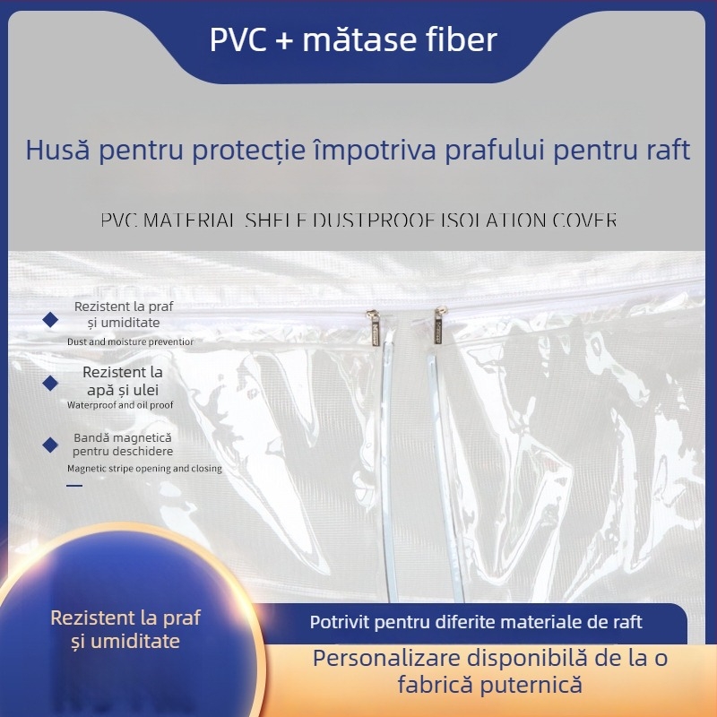 Capac de protecție din PVC pentru rafturi – protecție împotriva prafului, impermeabil, rezistent la ulei, anticstatic, pentru depozite