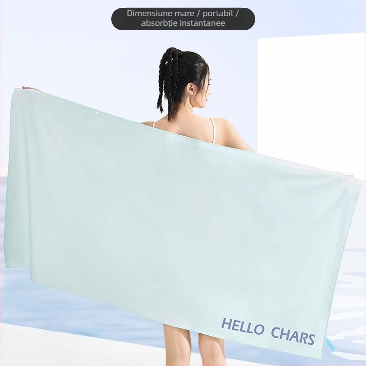 Prosop microfibră uscare rapidă cu pelerină, Jacquard 150D, greutate sub 100 g