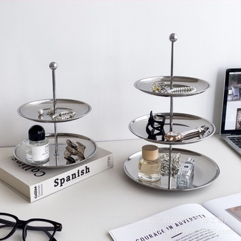 Tavă etajată pentru bijuterii și deserturi | Oțel inoxidabil | Stil boem, lux ușor retro | Personalizabil | Lansare vară 2021