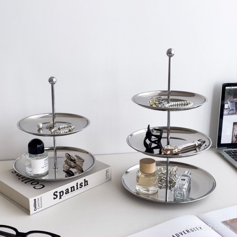 Tavă etajată pentru bijuterii și deserturi | Oțel inoxidabil | Stil boem, lux ușor retro | Personalizabil | Lansare vară 2021