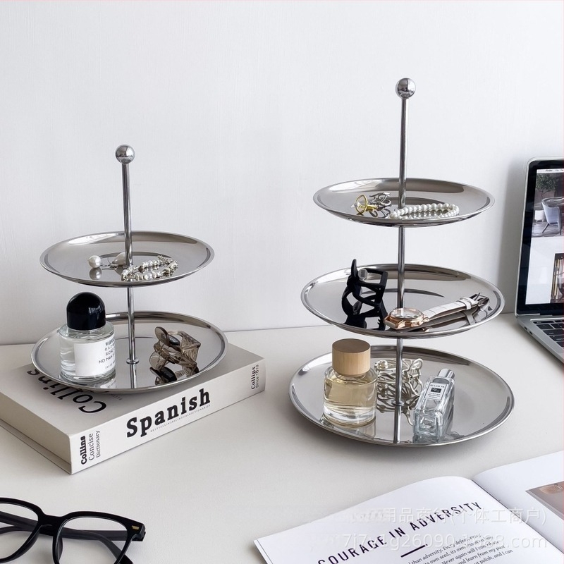 Tavă etajată pentru bijuterii și deserturi | Oțel inoxidabil | Stil boem, lux ușor retro | Personalizabil | Lansare vară 2021