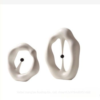 Ornament circular din rășină, artă abstractă, pentru birou, suport TV sau bibliotecă (Material: rășină; Stil: modern minimalist; Personalizare: Nu)