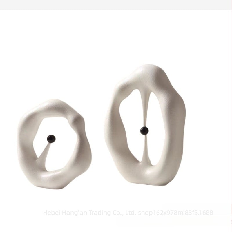 Ornament circular din rășină, artă abstractă, pentru birou, suport TV sau bibliotecă (Material: rășină; Stil: modern minimalist; Personalizare: Nu)