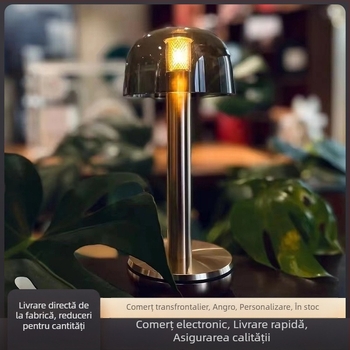 Lampă de bar reîncărcabilă cu control tactil și încărcare wireless; construcție metalică; tensiune până la 36V