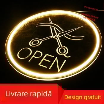 Semn mural cu neon în relief pentru check-in, personalizabil, brand Chimei