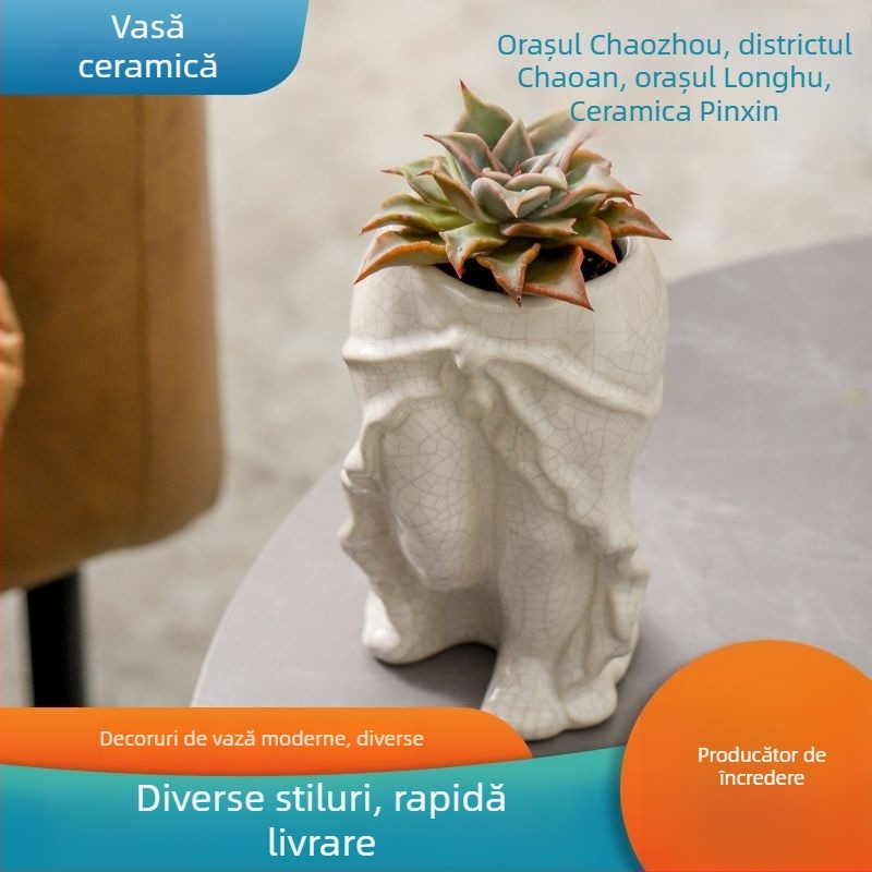 Vază ceramică în stil nordic pentru decor acasă și la birou