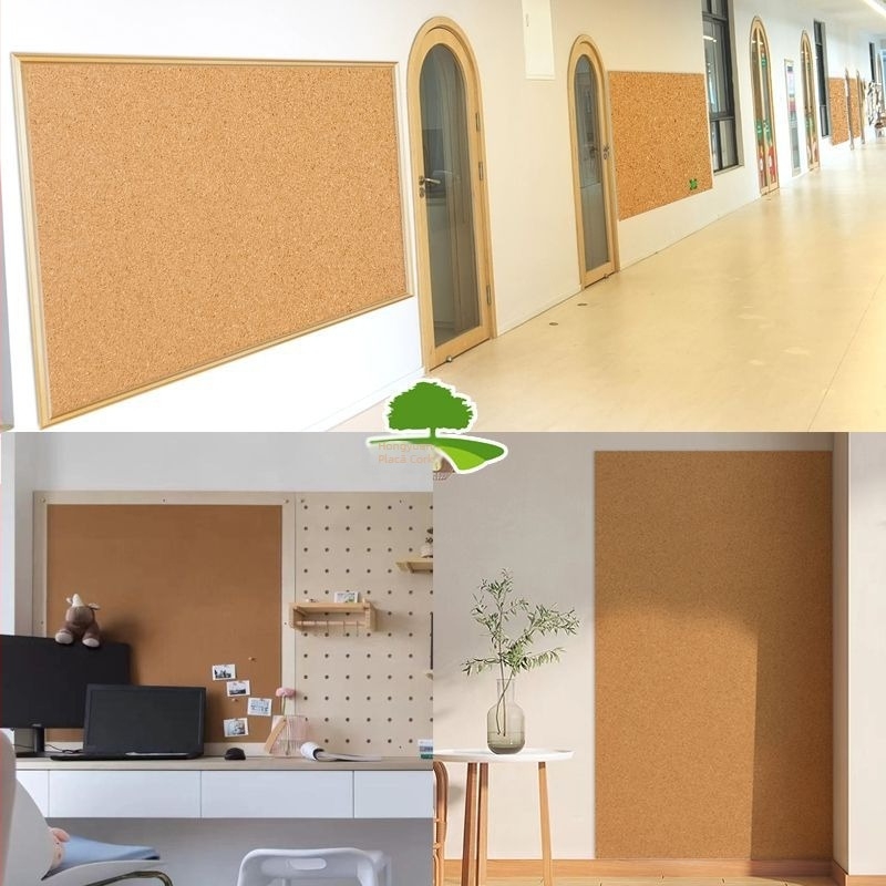 Tablă din plută pentru afișaj cu ramă autoadezivă — stil modern minimalist pentru clasă