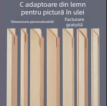 Șină interioară pentru ramă de pictură în ulei, lemn de pin, formă pătrată, Tian Huang Painting Material, Materiale de Artă