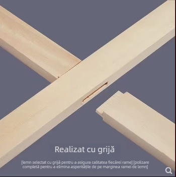Șină interioară pentru ramă de pictură în ulei, lemn de pin, formă pătrată, Tian Huang Painting Material, Materiale de Artă