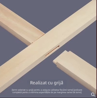 Șină interioară pentru ramă de pictură în ulei, lemn de pin, formă pătrată, Tian Huang Painting Material, Materiale de Artă
