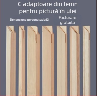 Șină interioară pentru ramă de pictură în ulei, lemn de pin, formă pătrată, Tian Huang Painting Material, Materiale de Artă