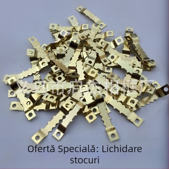 Accesorii pentru ramă foto – cârlig dințat dublu față (Material: Metal; Placare electrolitică; Tip accesorii: cârlig dințat; Stil: modern; Ambalare: pungi)