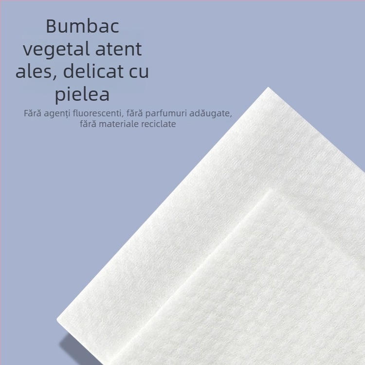 Prosoape de curățare facială de unică folosință, fibre vegetale, proces de imprimare, fără personalizare (Brand: Cotton Wooden Home; Material: fibre vegetale; Procesare/Personalizare: Fără; Proces de producție: Imprimare)