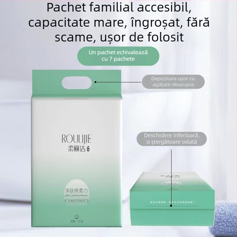 ROULIJIE Prosoape de față de unică folosință din fibră vegetală, design atârnat, personalizare disponibilă, proces de producție: Altul