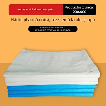 Prosop de baie pentru picioare, de unică folosință, impermeabil și rezistent la ulei, țesătură nețesută, 99% bumbac, 50 g, personalizare disponibilă