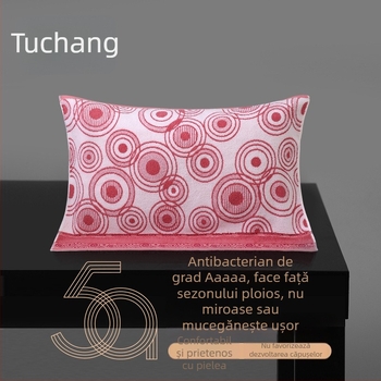 Husă pentru pernă TU QIANG din bumbac 100%, jacquard cu cinci inele, logo imprimat, procesare personalizabilă