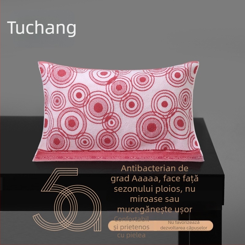 Husă pentru pernă TU QIANG din bumbac 100%, jacquard cu cinci inele, logo imprimat, procesare personalizabilă