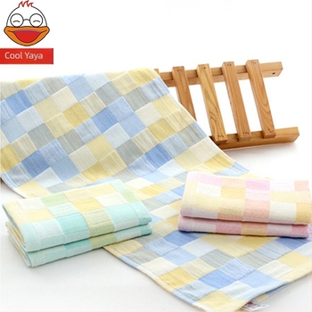 Prosop sport din bumbac, dublu strat, cu model carouri, absorbant pentru transpirație, respirabil și uscare rapidă, 45 g, Cool girl